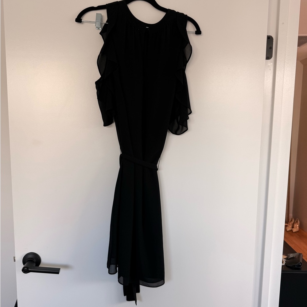 Michael Kors Black One Shoulder Dress